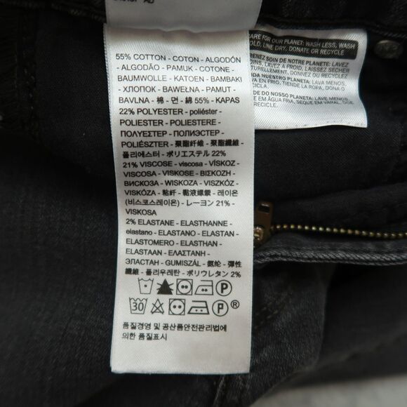 Levi's 712 Jeans Women's Size 29 Gray Mid-Rise Slim Straight Denim 29" Inseam - Picture 10 of 16